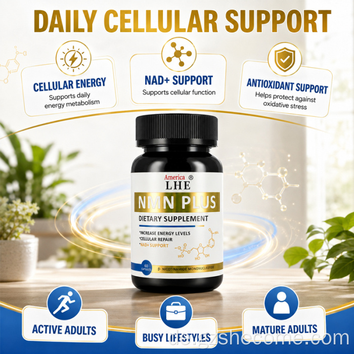 Shecome NMN Plus Kapseln Cellular Energy NAD+ Unterstützung